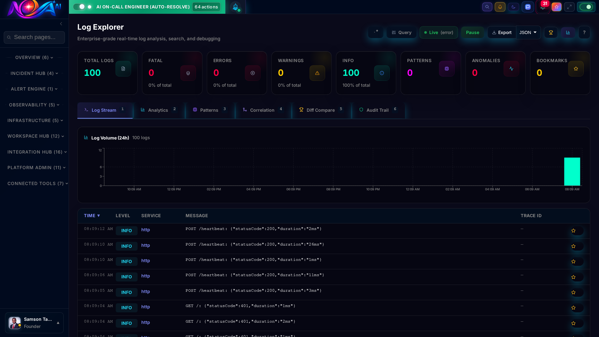 Log Explorer — Search billions of logs instantly